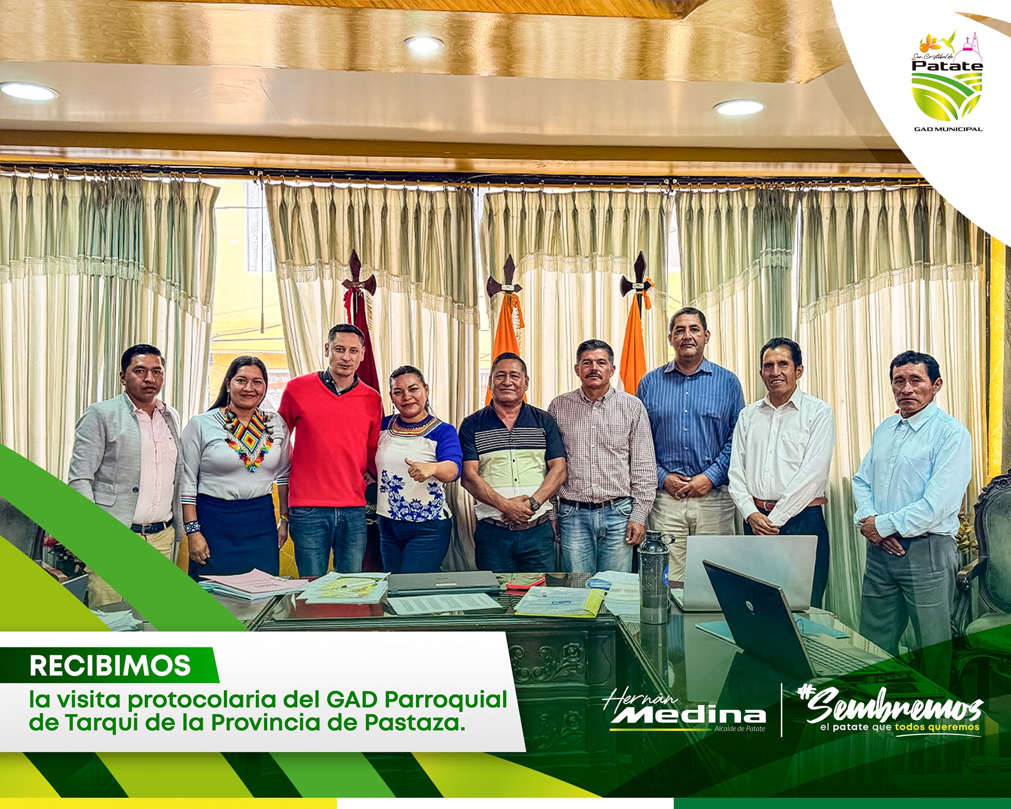 VISITA PROTOCOLARIA DEL GAD PARROQUIAL DE TARQUI (Provicncia de Pastaza)